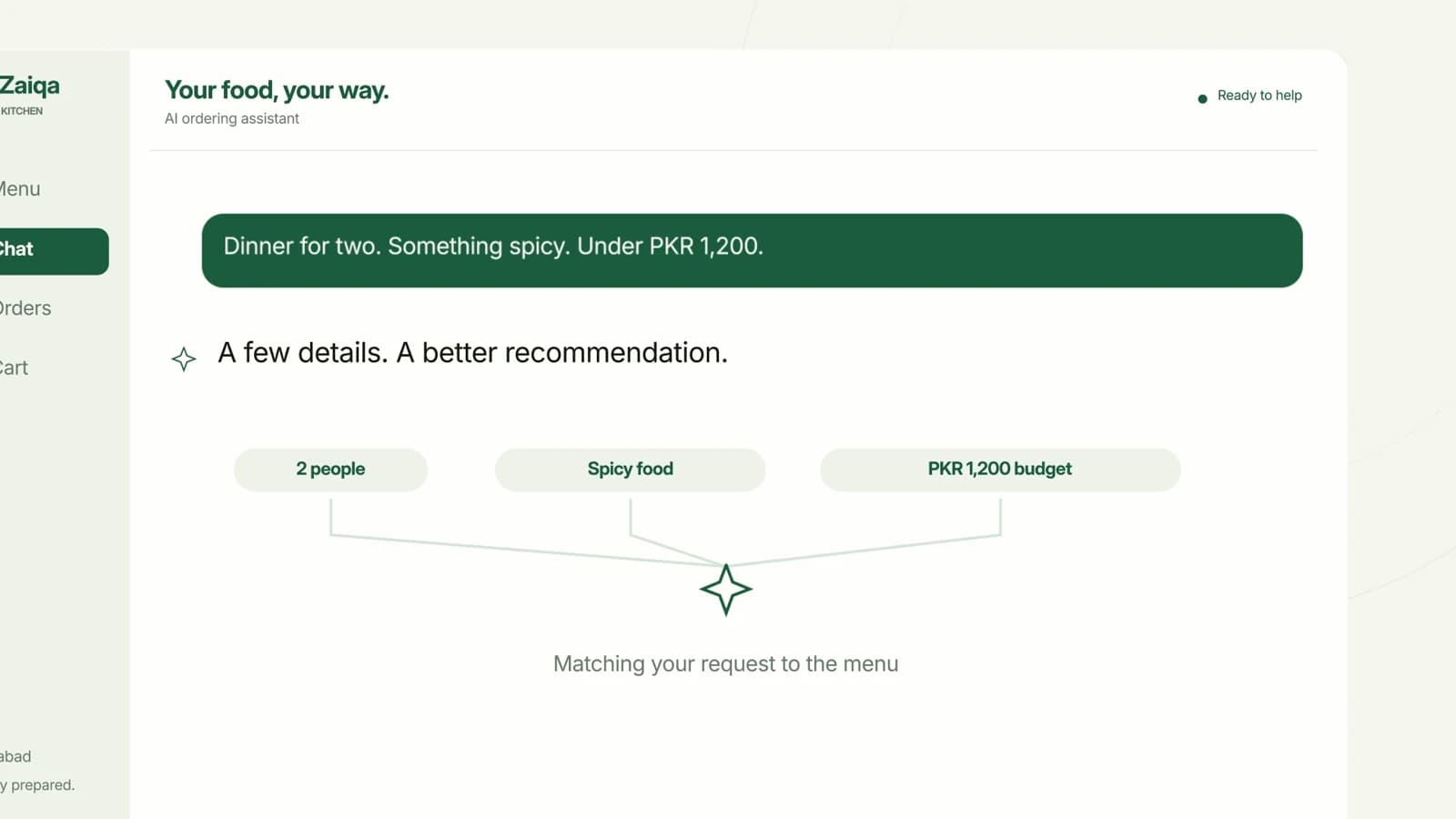 Agentic Ordering: Discover through conversation