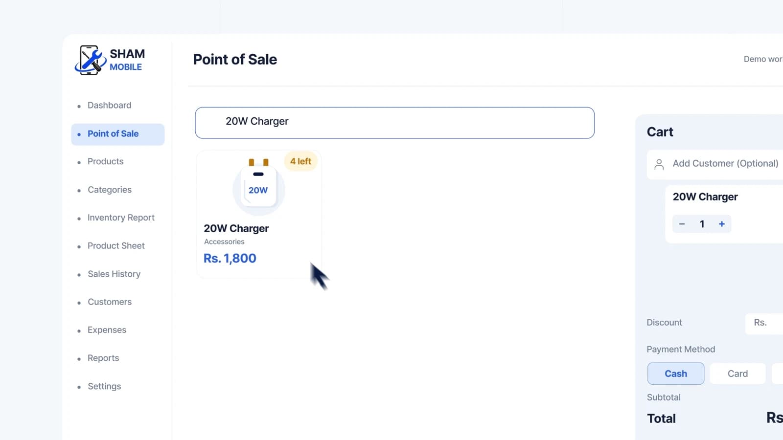 Small Shop CRM product demonstration