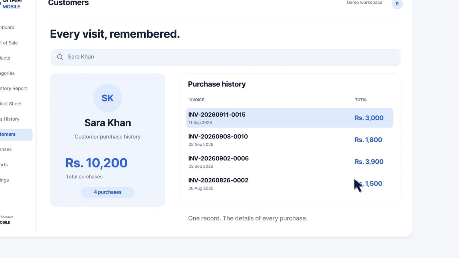 Small Shop CRM: Follow stock and history