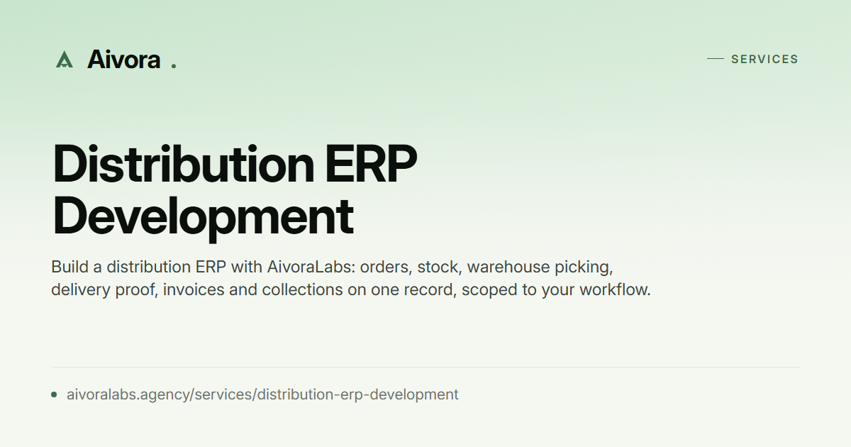 Distribution ERP Development | AivoraLabs